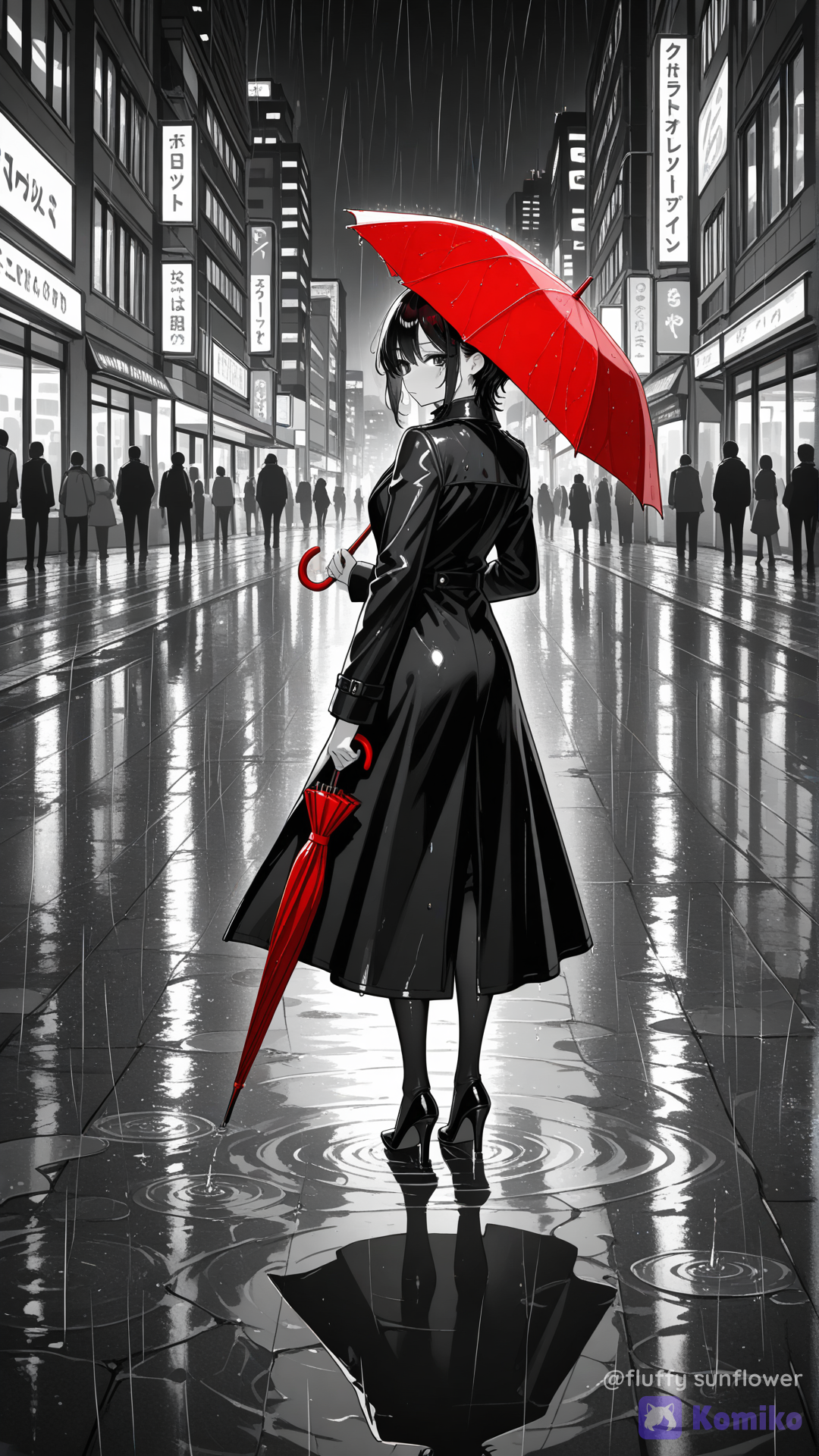 red umbrellas 