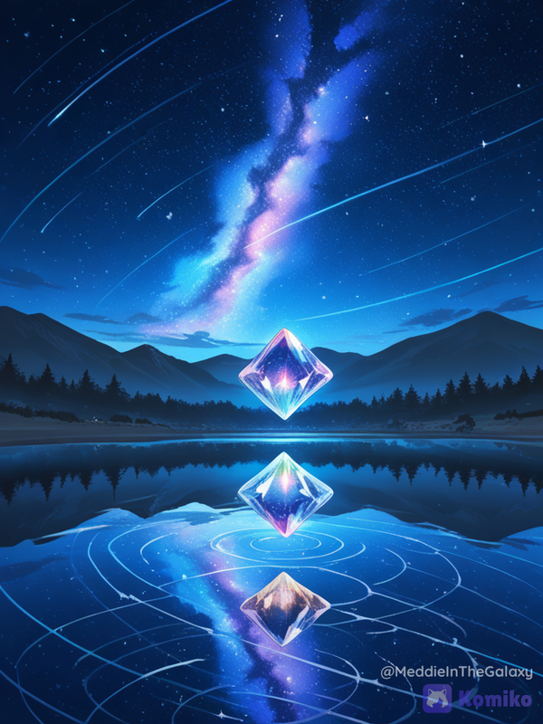 3 magical crystals fall from the cosmic heavens.