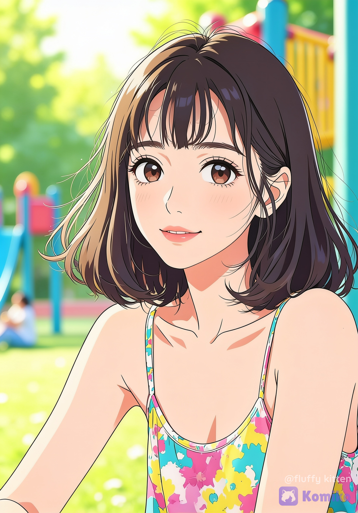 Young Japanese girl sitting