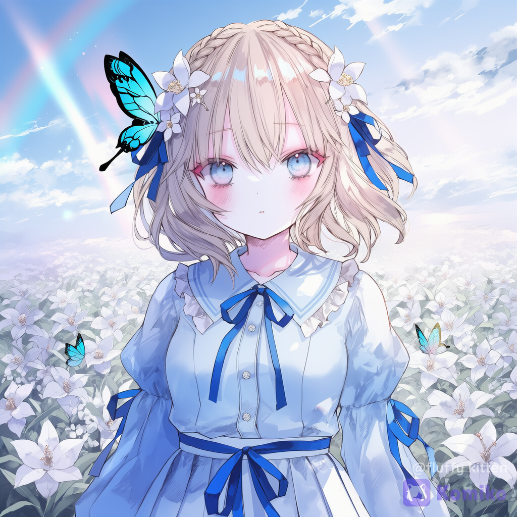 lilies butterfly rainbow