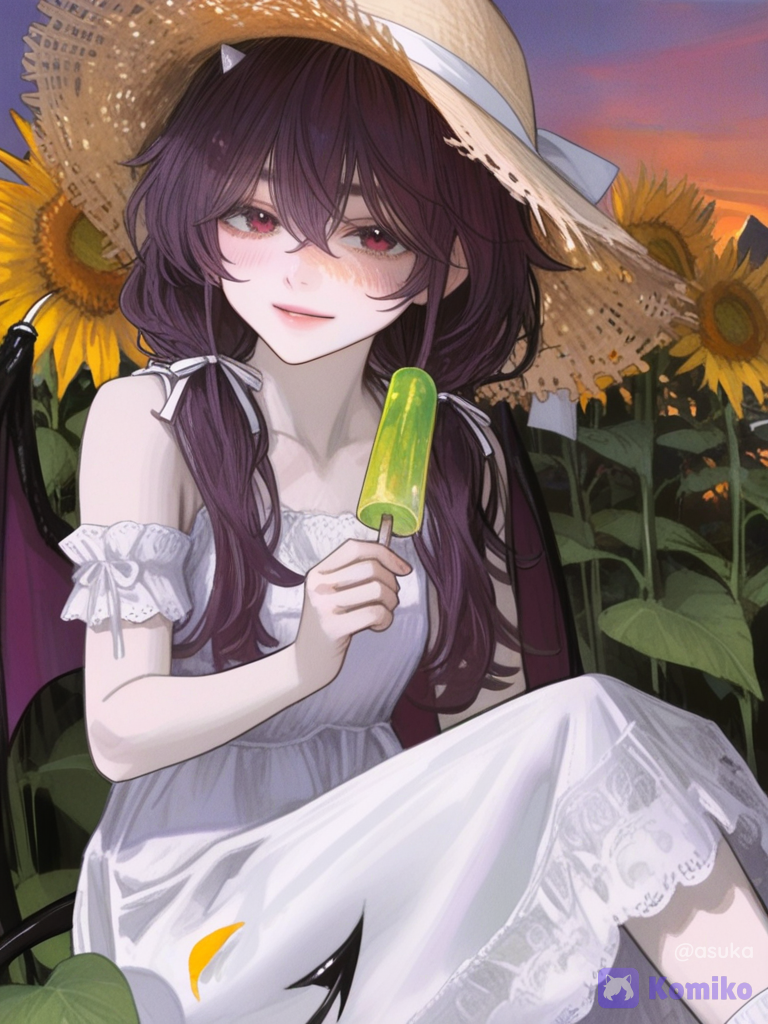 夕暮れ時はちょっとだけ涼しいかな、アイス食べる？