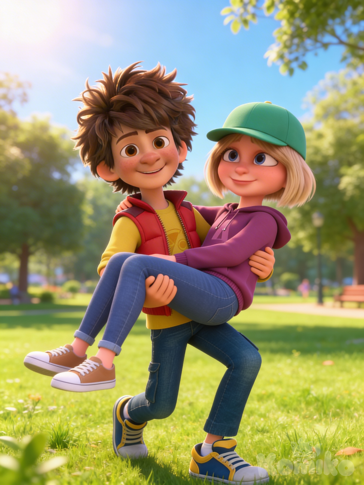 Adam cargando a Emma