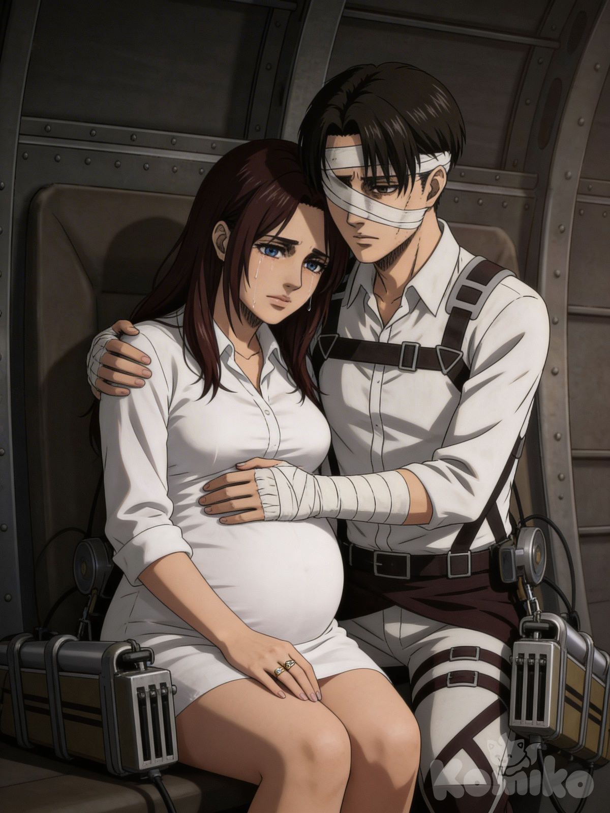 Levi and Kat during the rumbling 