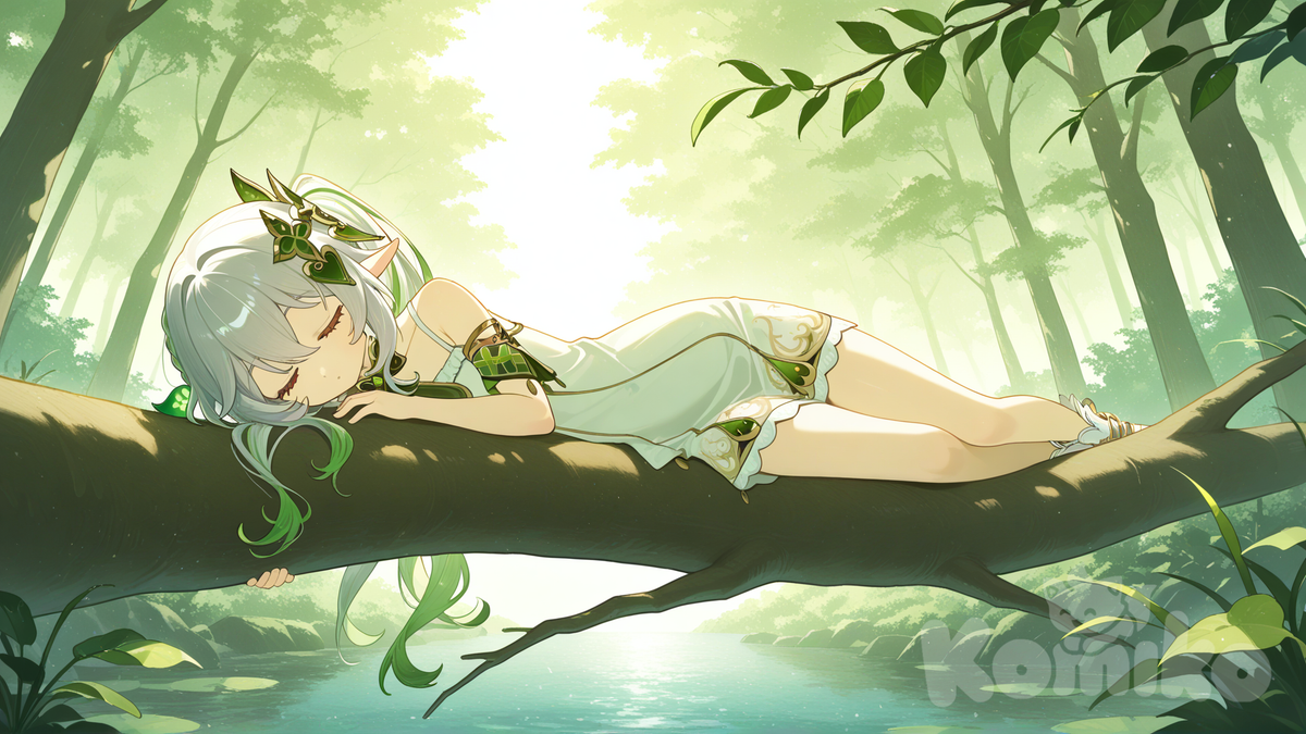 Nahida has fallen asleep, let's not wake her up