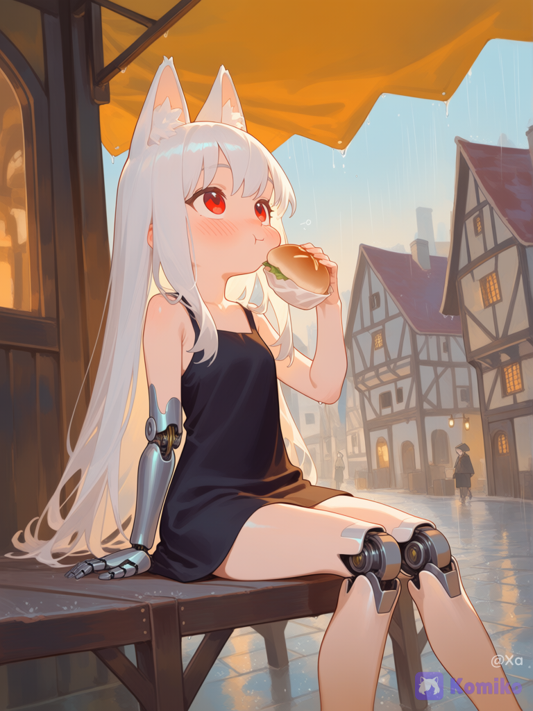 A rainy day and a delicious bun