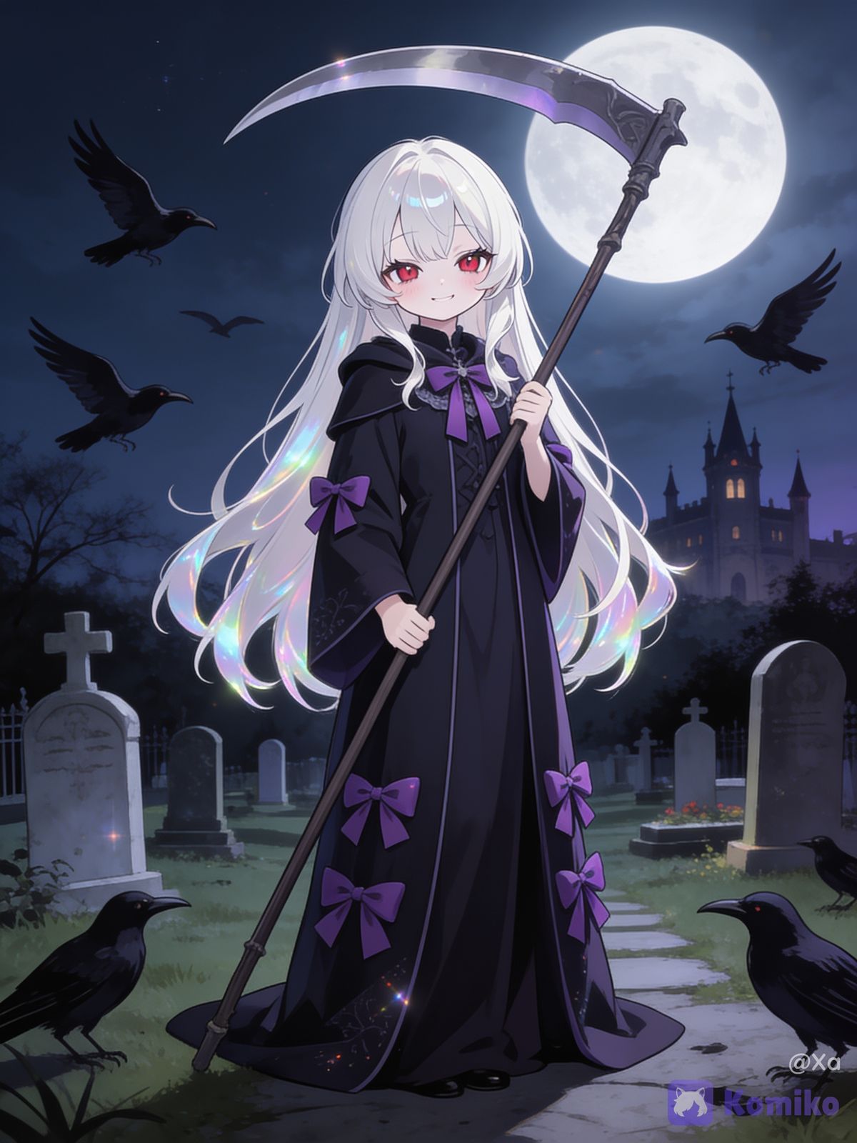 The gray‑haired Reaper, out for a walk.