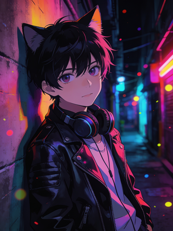 neon street
