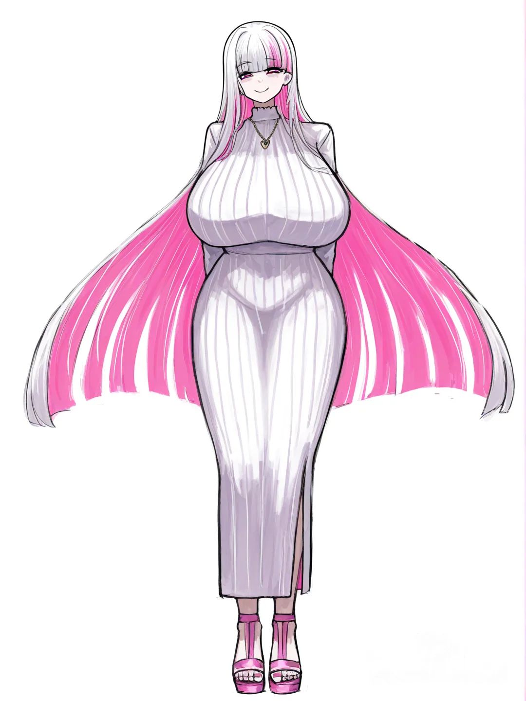 White dress woman