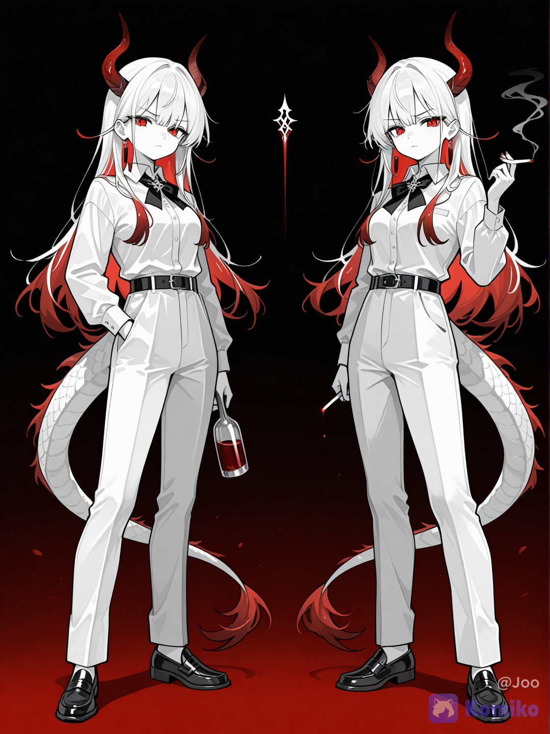 Twins white dragon sister
