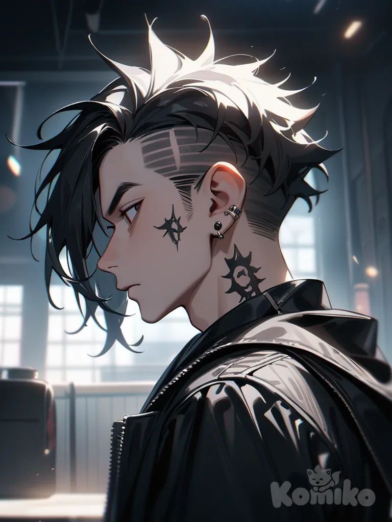 Homem punk, logo para foto de perfil