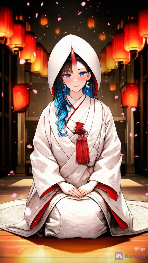 Beneath the Crimson Lanterns: The Oni Bride's Snow-White Vow
