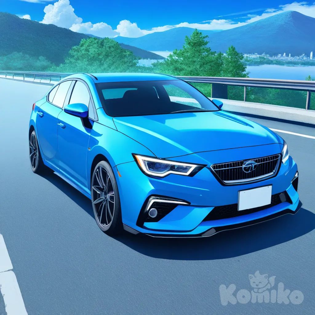 Blue car