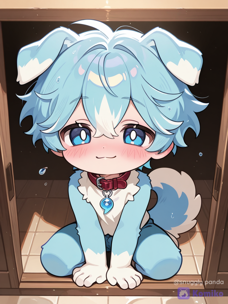 Dog boy azul fofinho 🐾💙
