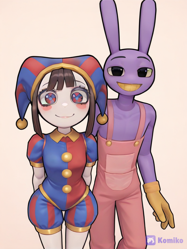 Pomni and Jax together! 🐰💜