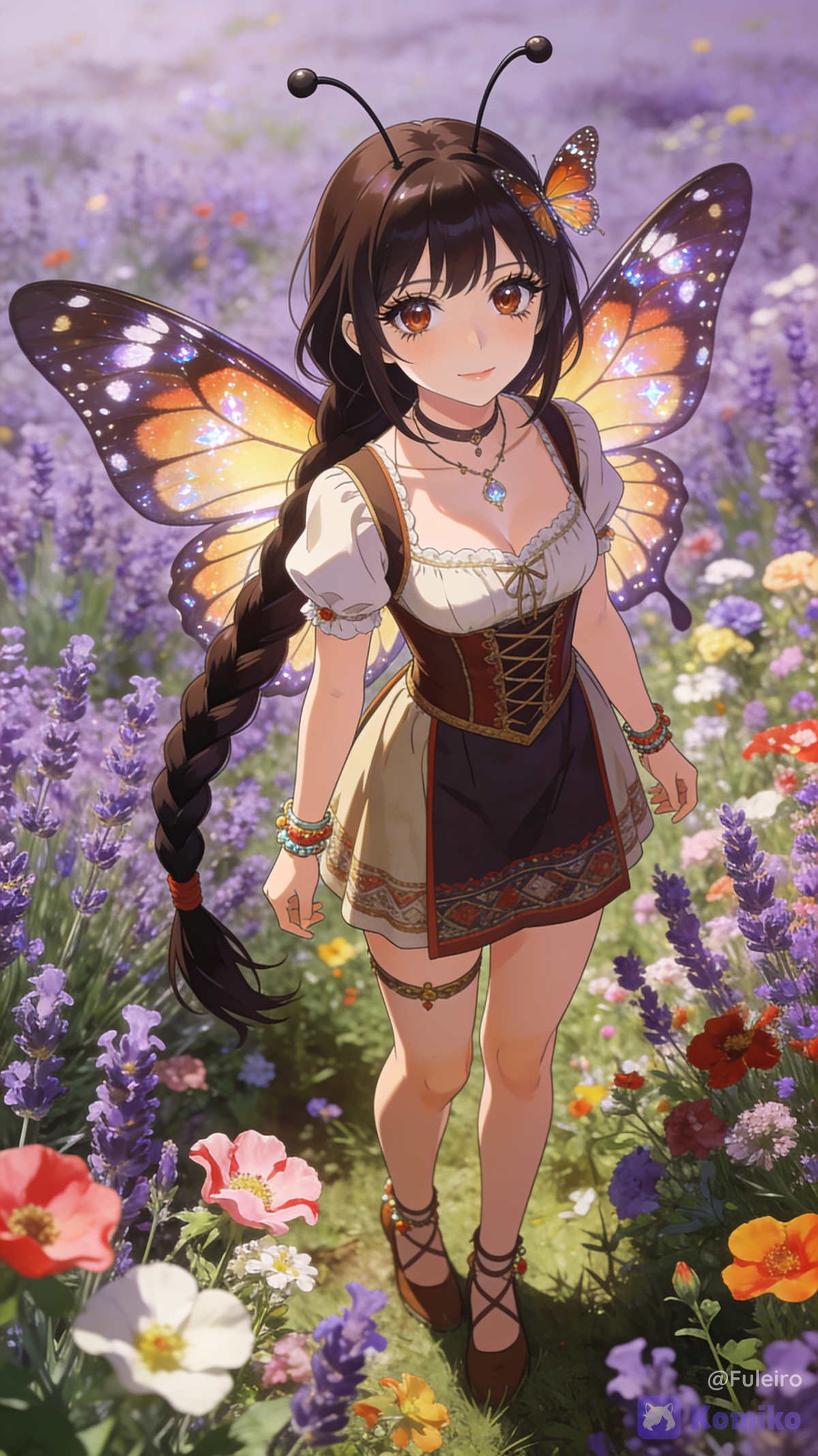 Leonor - the butterfly girl Lycaena virgaureae