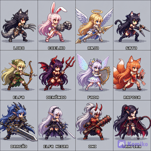 mosaic of characters