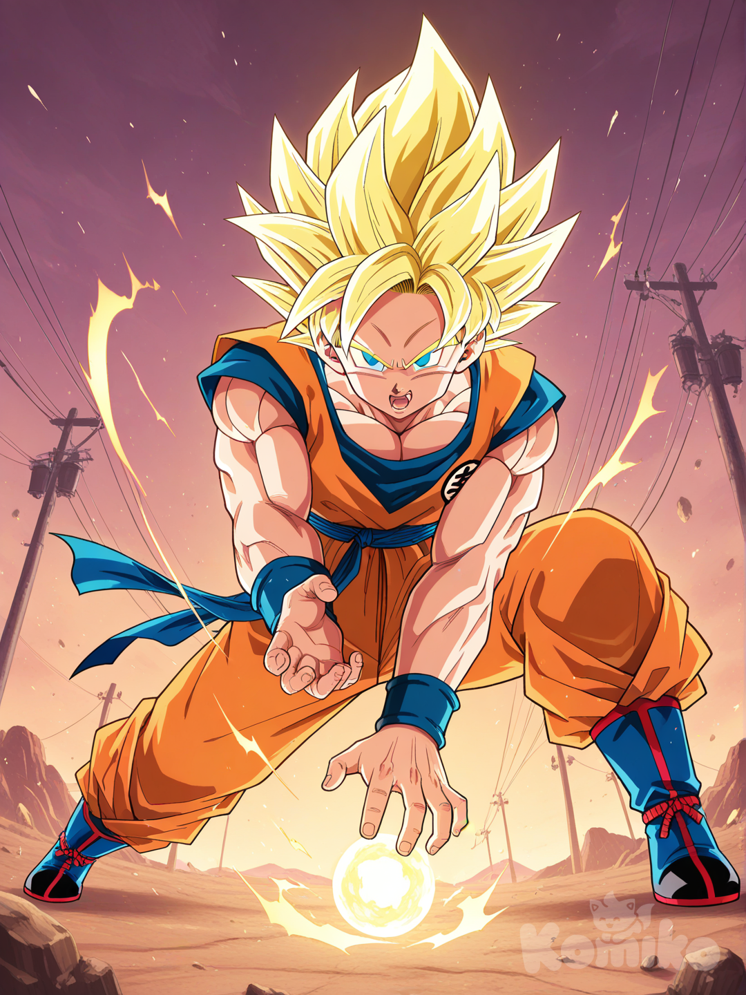 AIアート: Dragon Ball Z ☄️ Goku Super Saiyan | KomikoAI