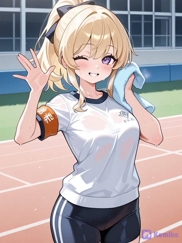 Sweaty Cutie Waving Hi! (◕‿◕)