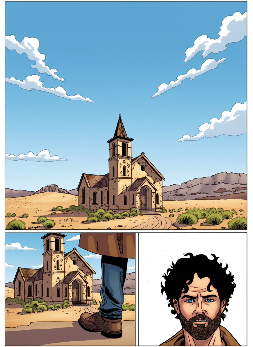 sky is blue, with the clouds, daytime, keep the drawing style
