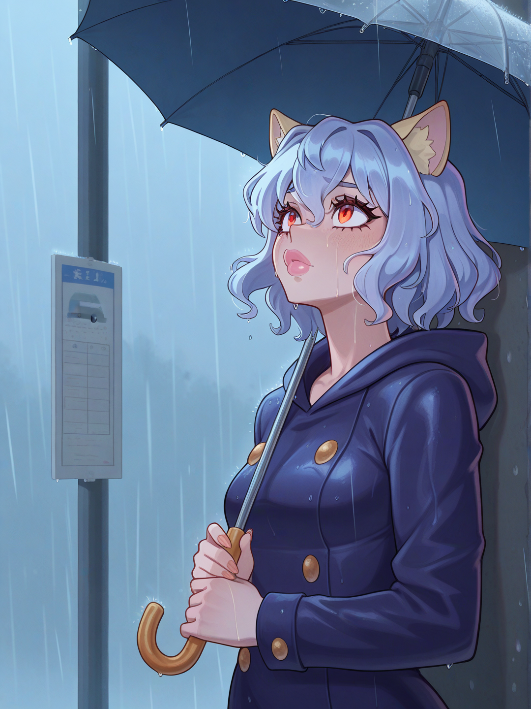 She doesn’t like the rain🥺