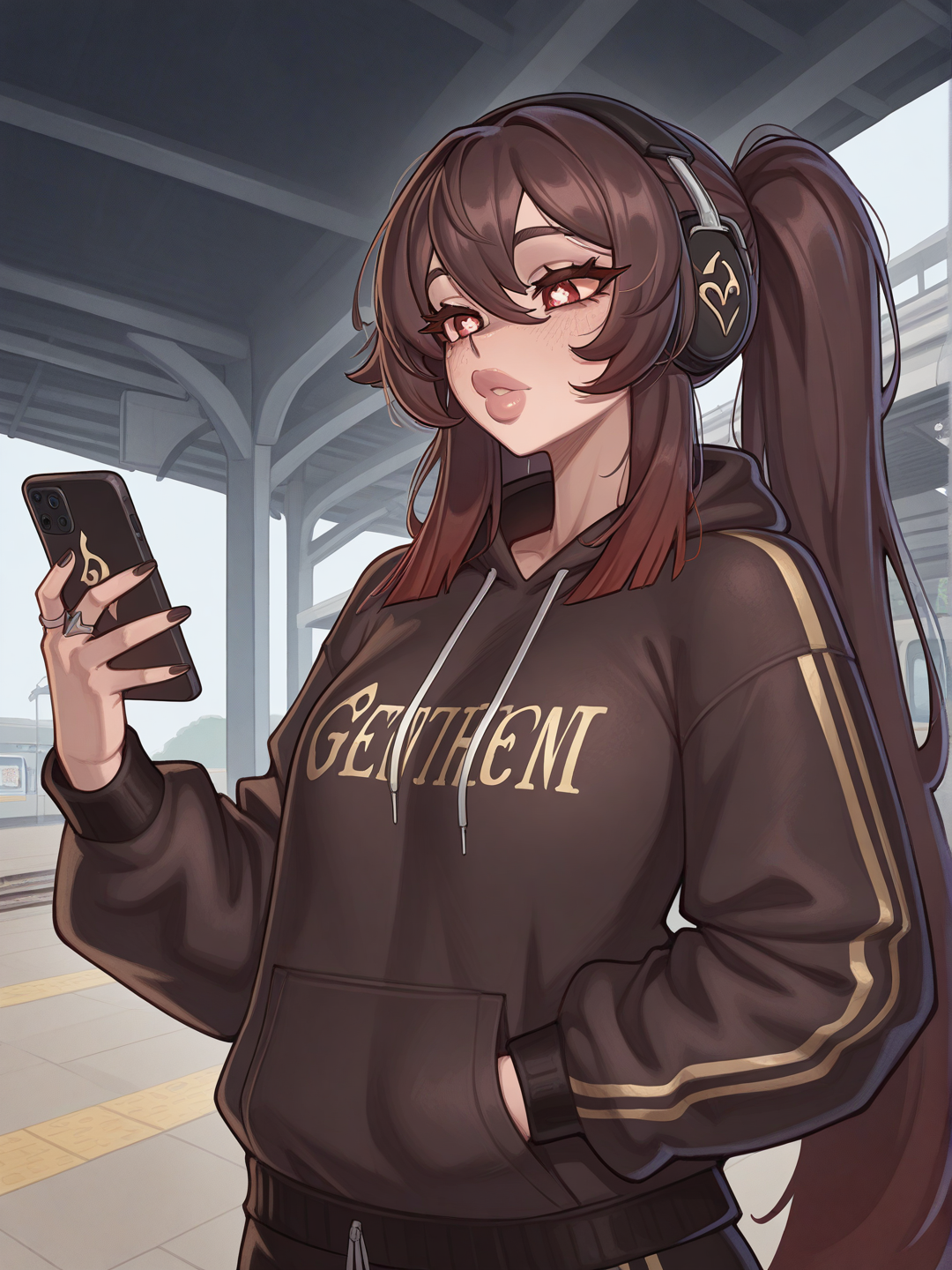 Waiting on the train🤳