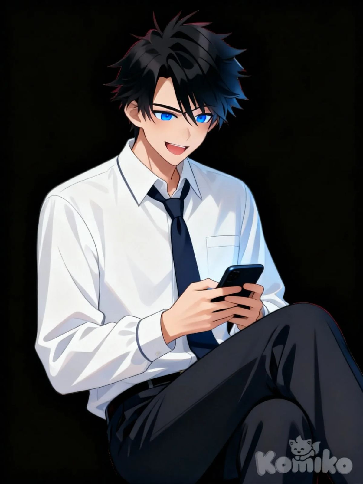 I'm texting on the phone