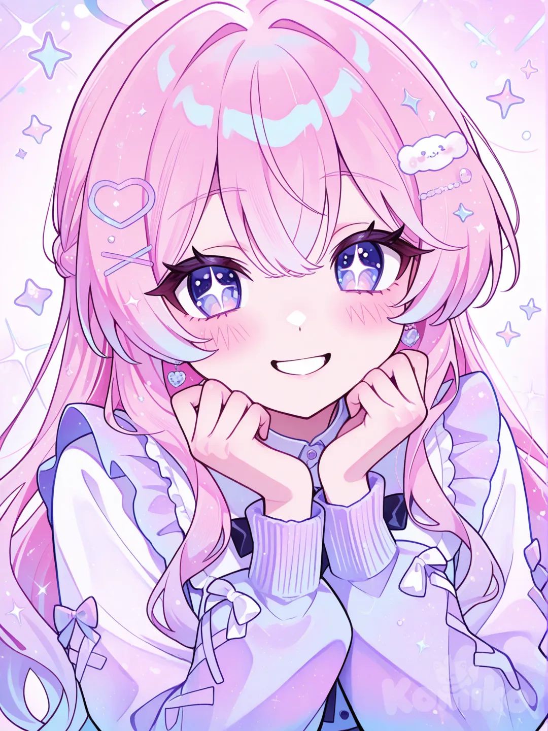 anime girl, cute expression, vibrant colors, anime art