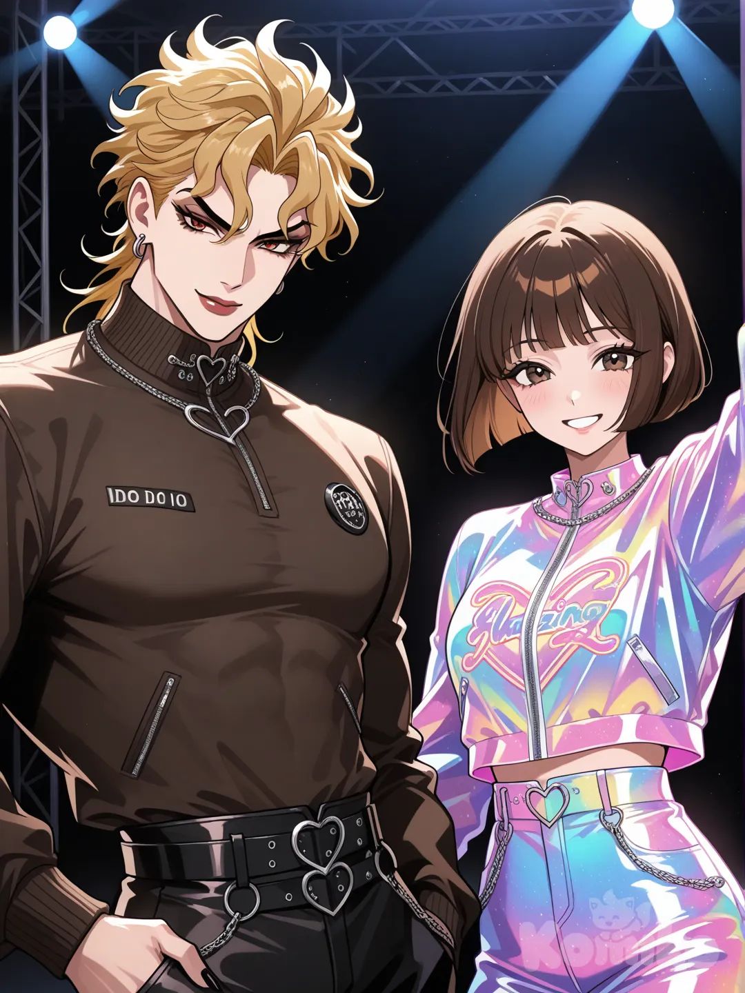 Me and Dio doing a fashion shoot