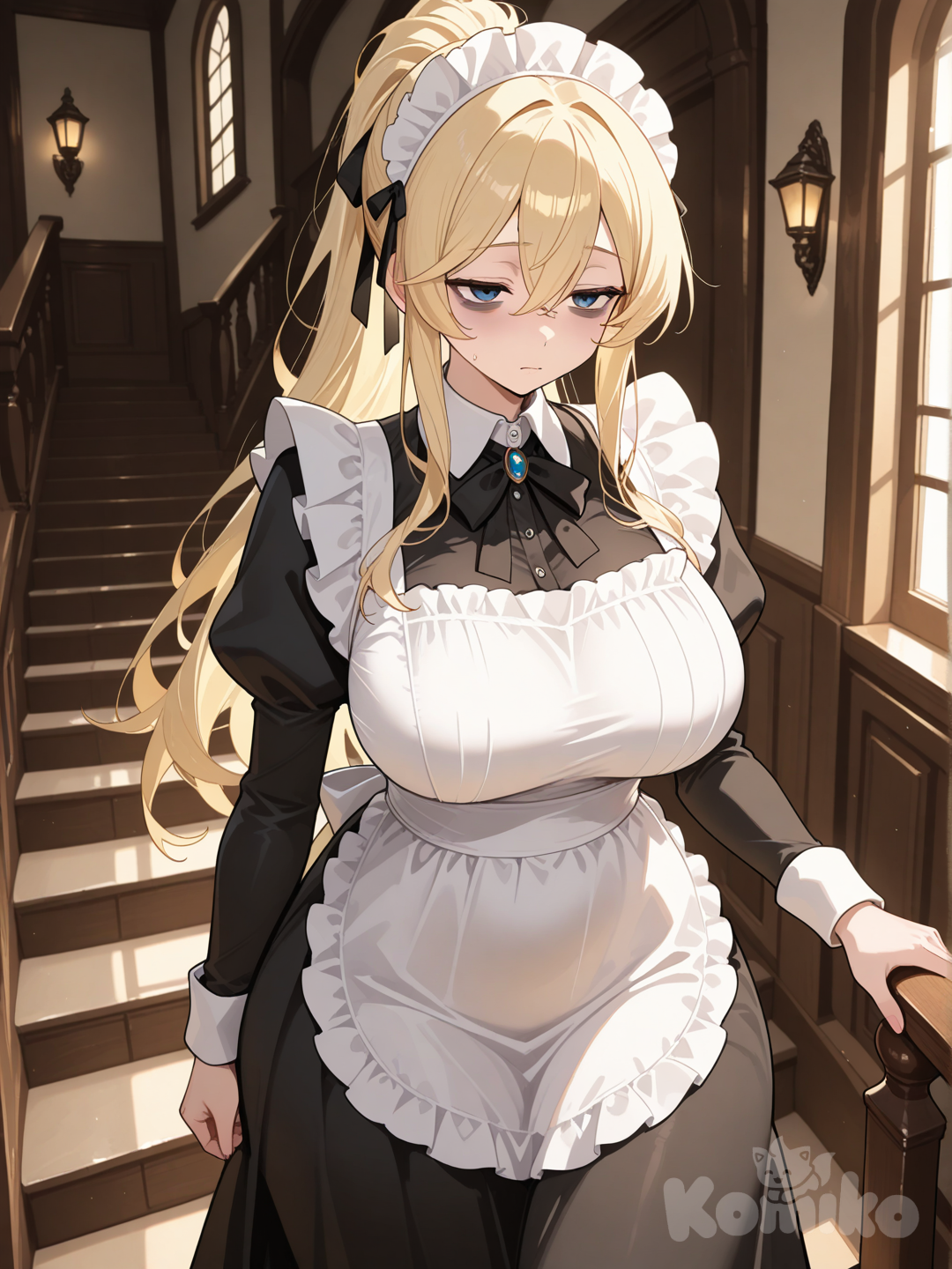 Exhausted maid :(
