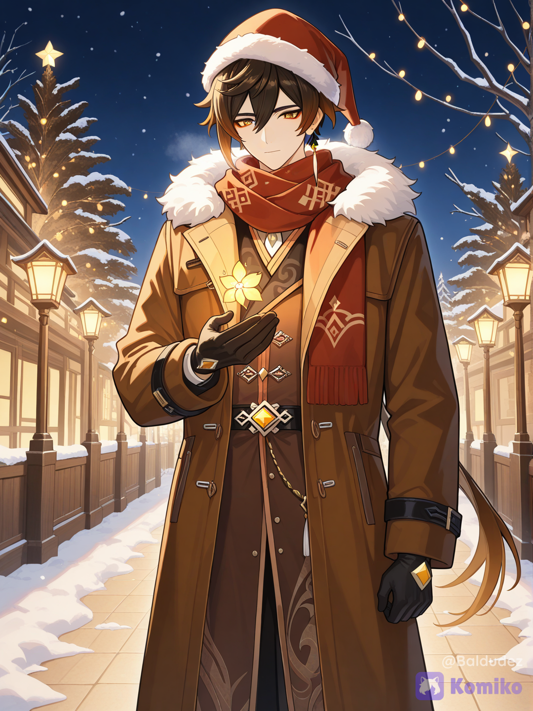 Genshin Impact Christmas Outfit - Zhongli