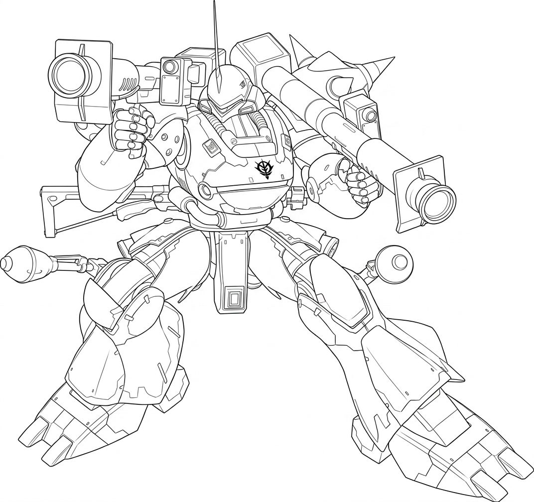 MS-18E Kämpfer Sketch Simplication - Advanced