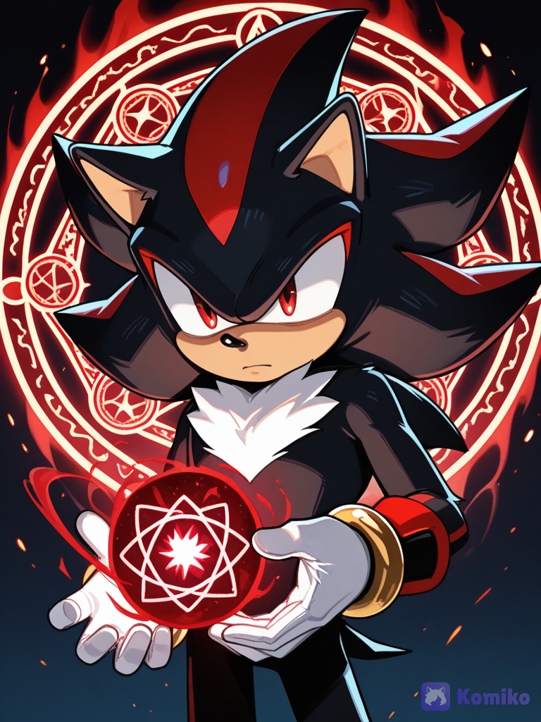 ¡Shadow y su orbe mágico! ✨🔮