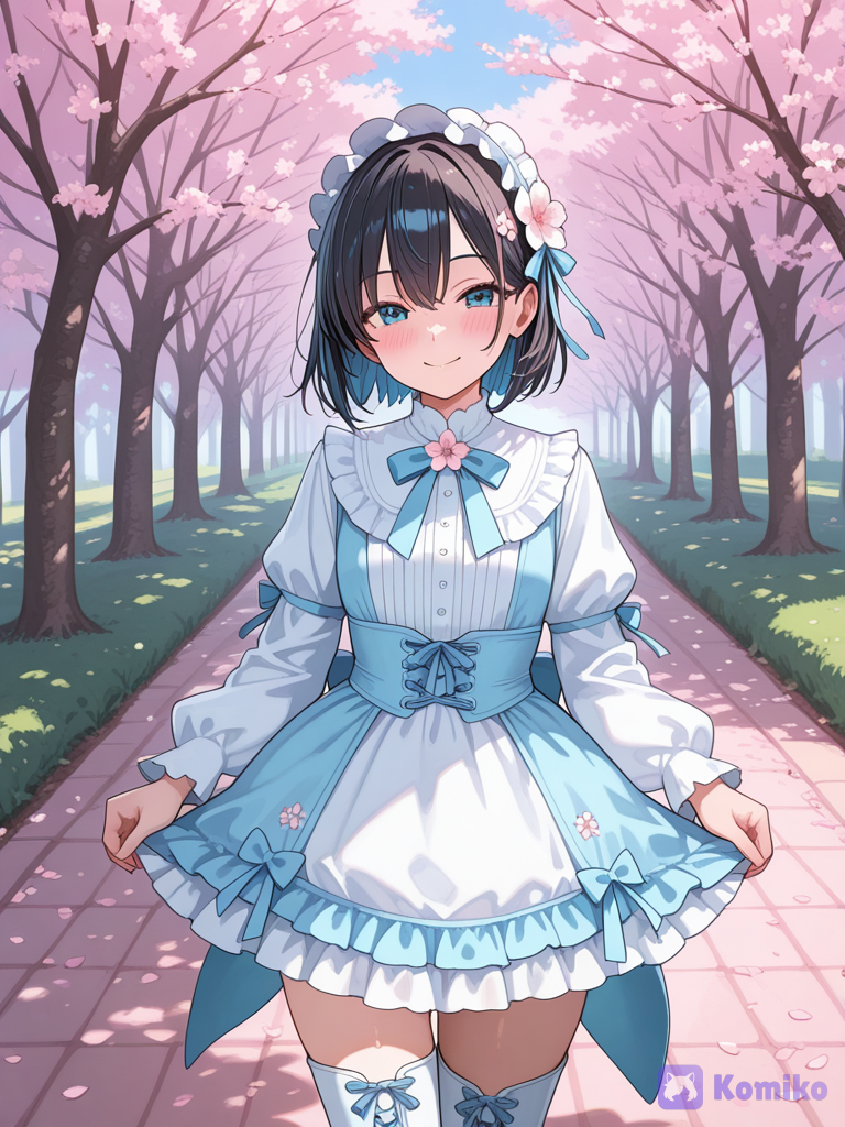 Сакура и два милых образа 🌸💙