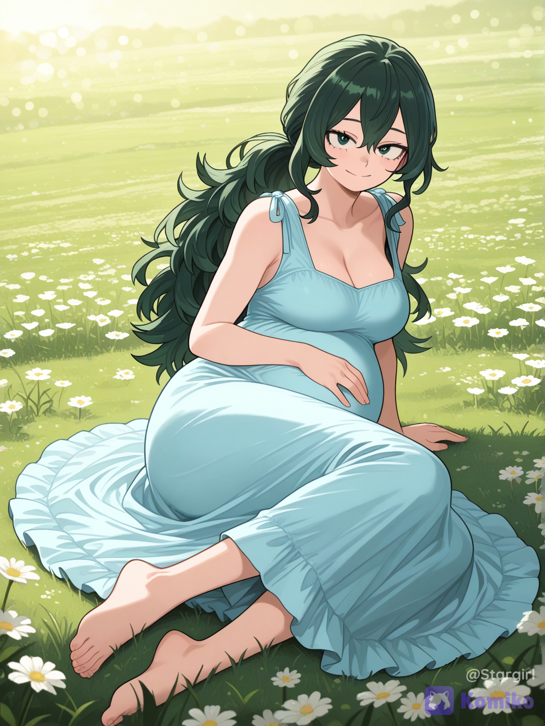 She is expecting