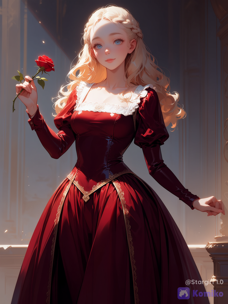 Lady in red
