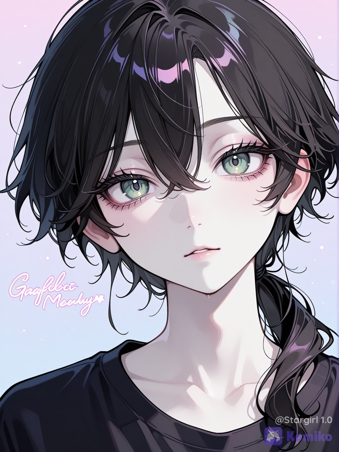 Just a boy with green eyes