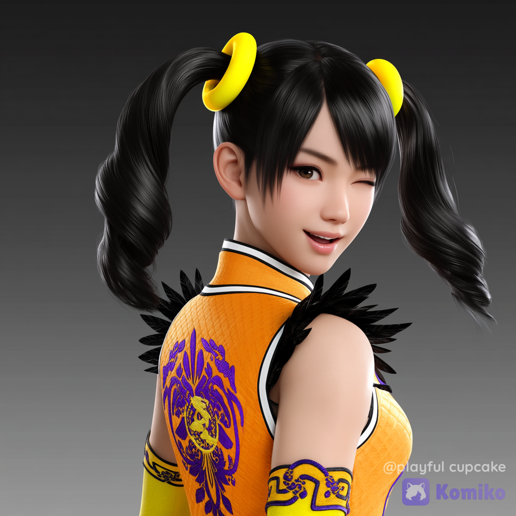 Ling Xiaoyu winking