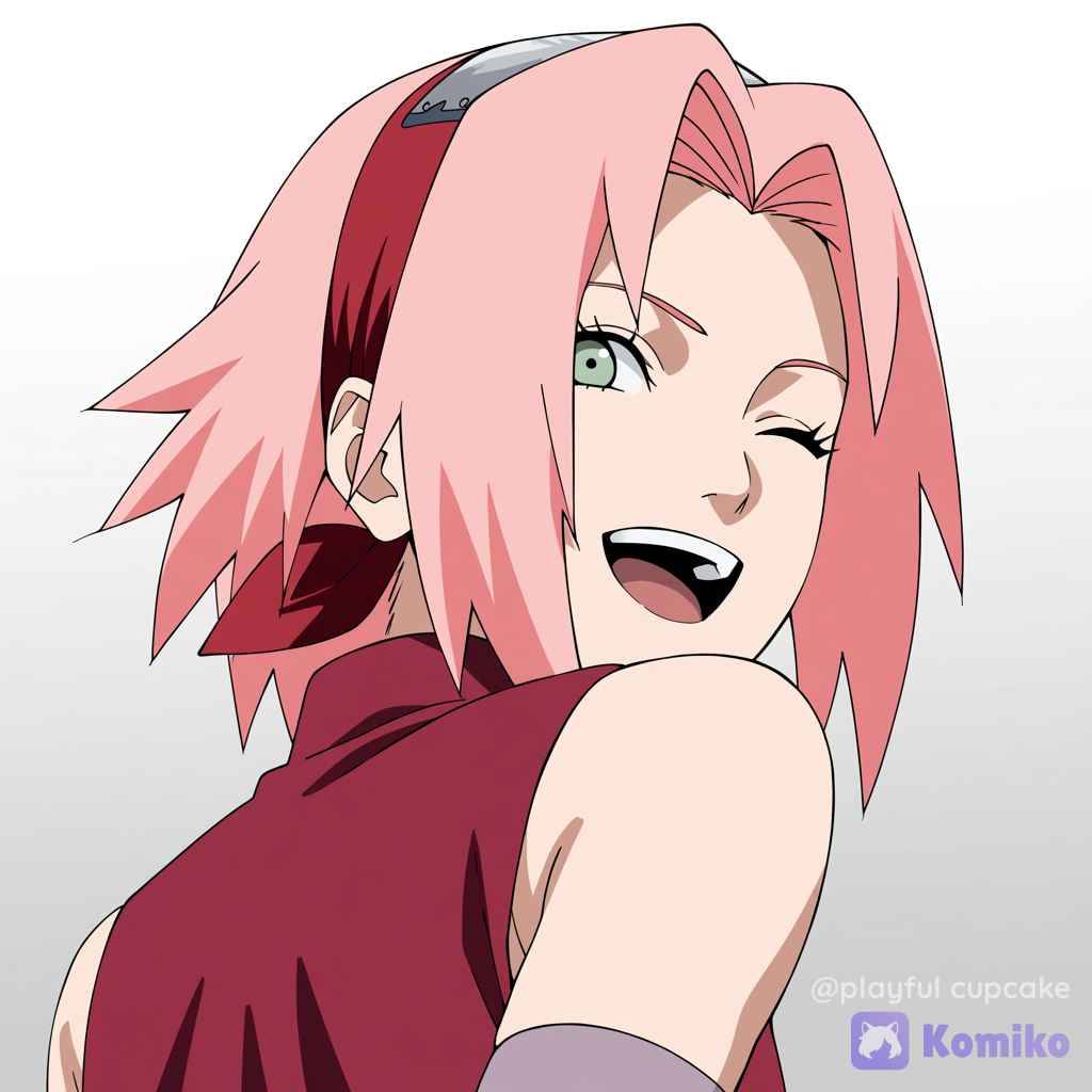 Sakura Haruno winking at us