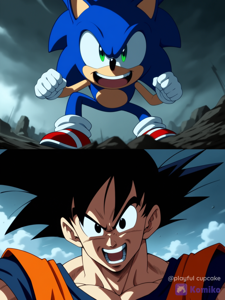 What if Goku vs Sonic battle would become a rap battle?