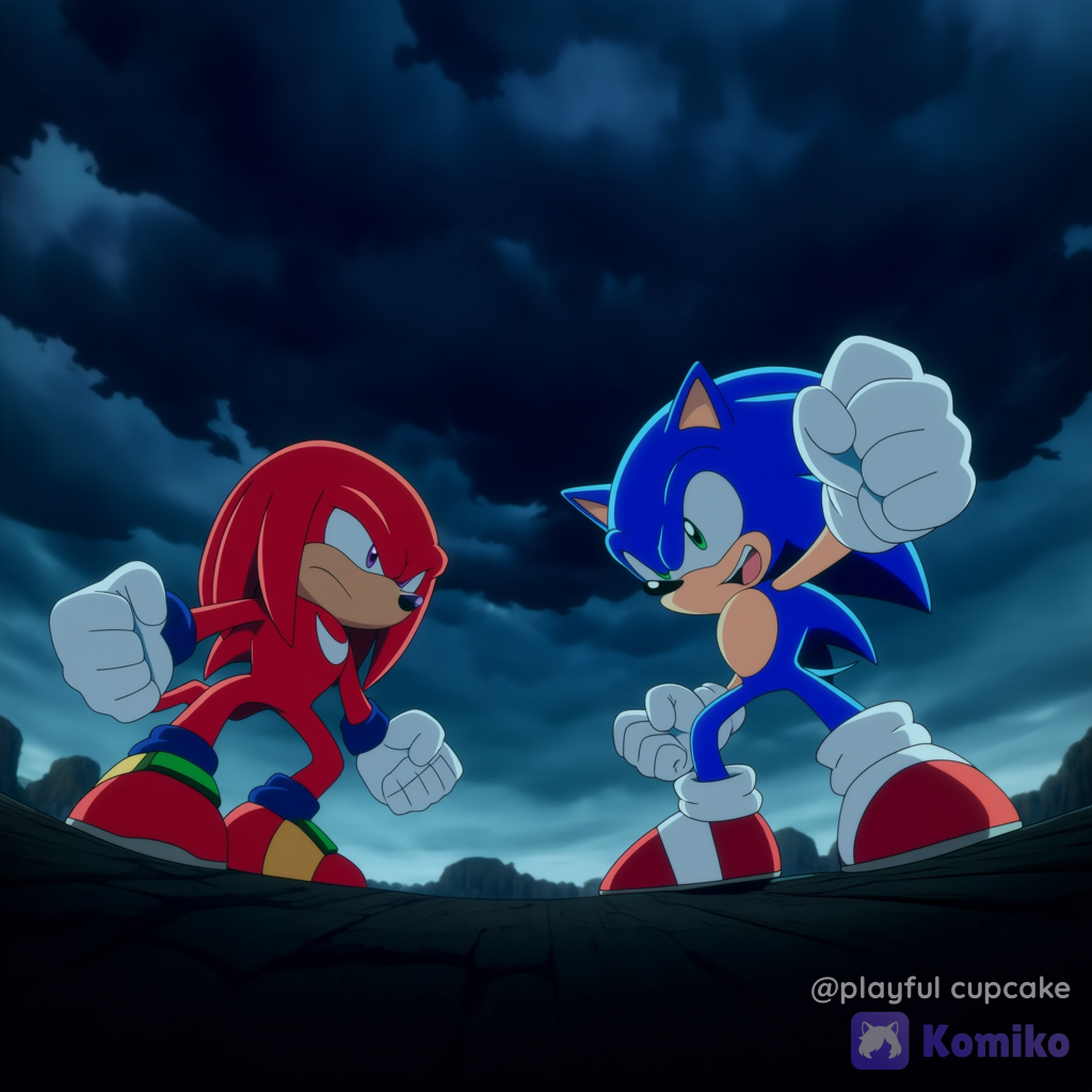Sonic and Knuckles teamwork