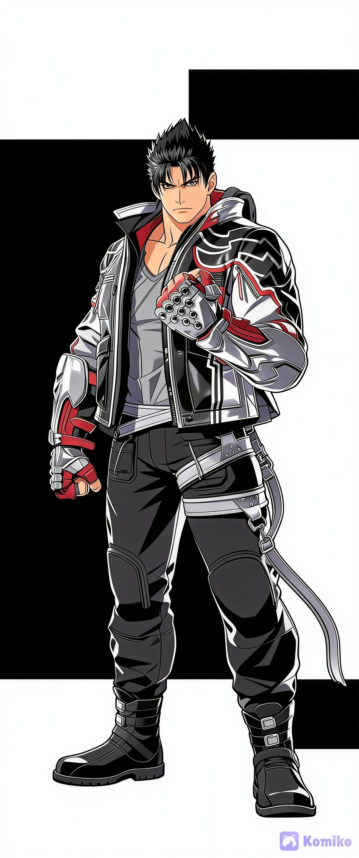 Jin Kazama in anime style