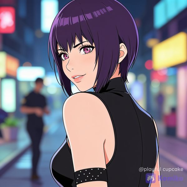 Motoko Kusanagi in anime style