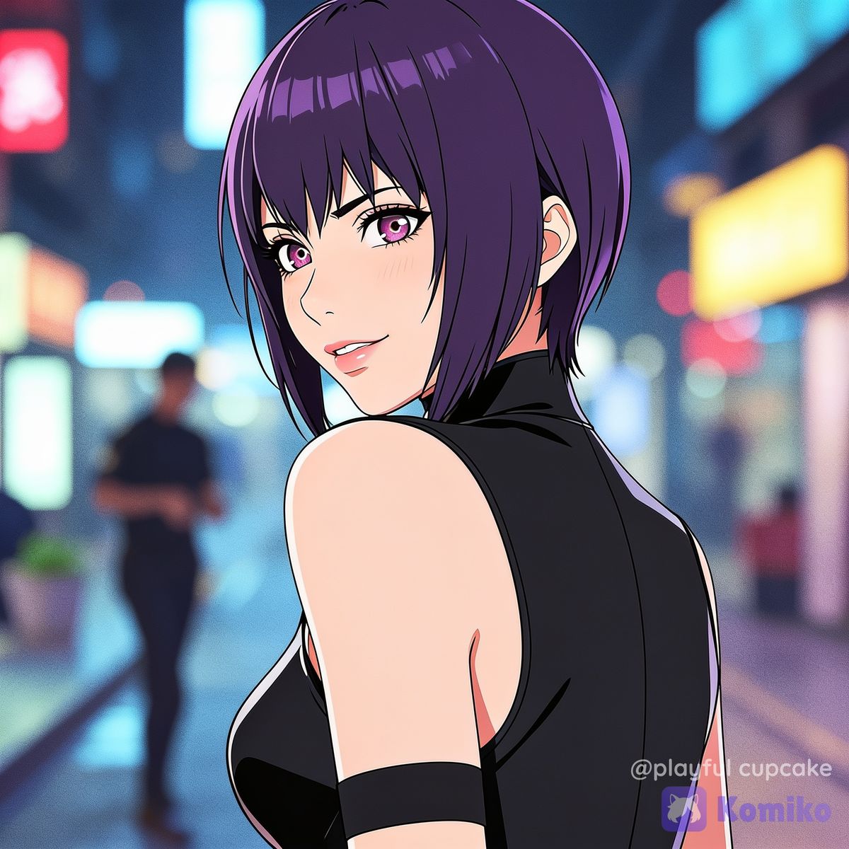Motoko Kusanagi in anime style 2
