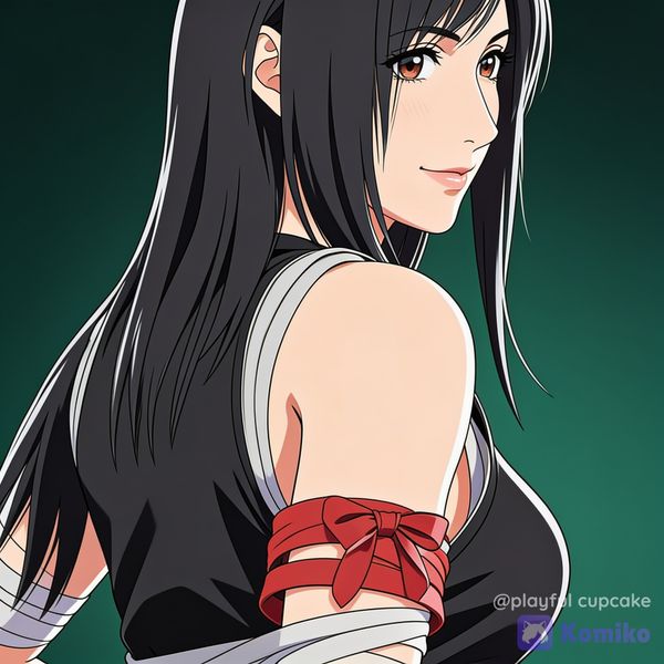 Tifa Lockhart in Advent Children in anime style