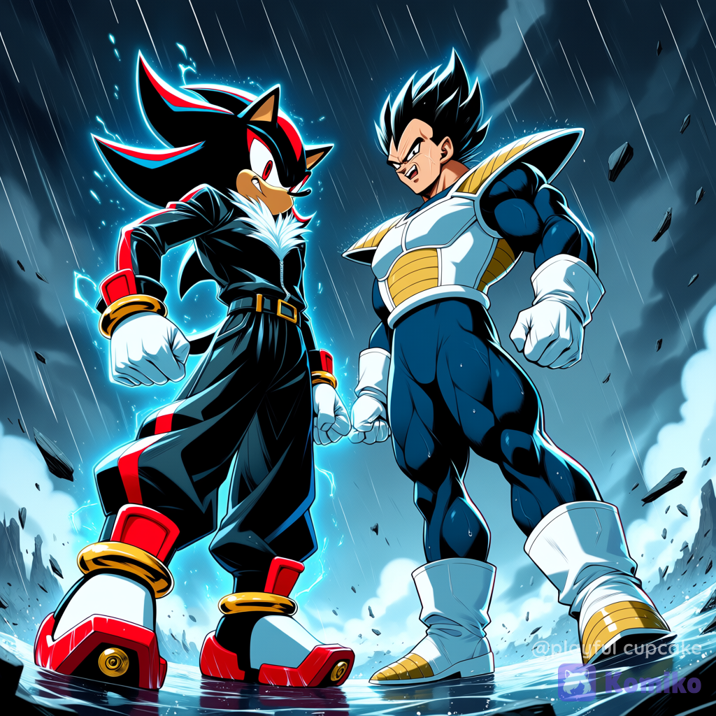 Vegeta and Shadow the Hedgehog