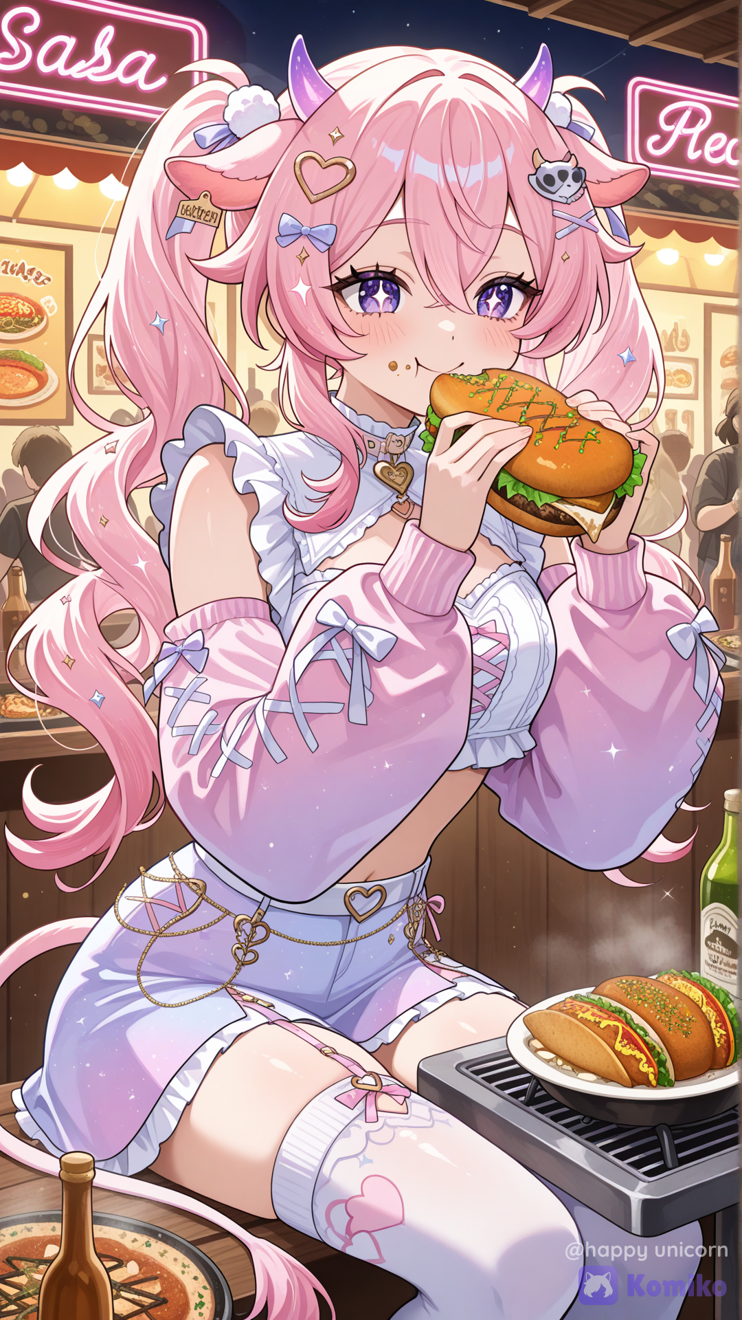 Kawaii girl eating! 