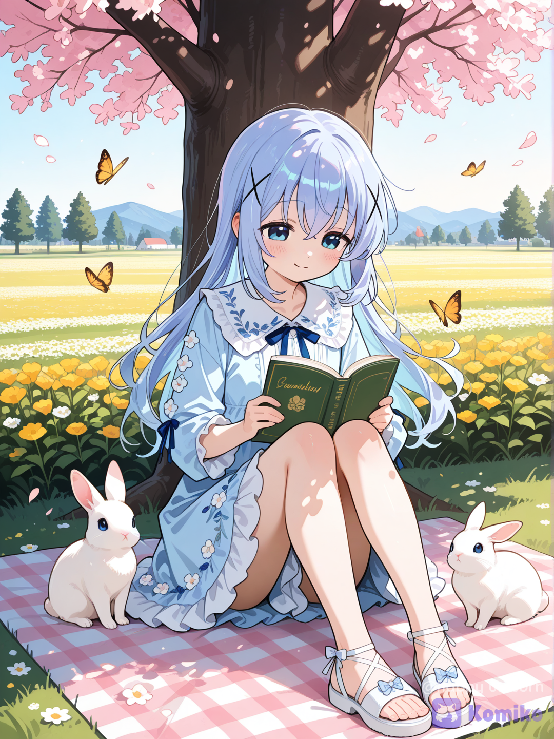 🌸 Título: A Peaceful Spring Reading