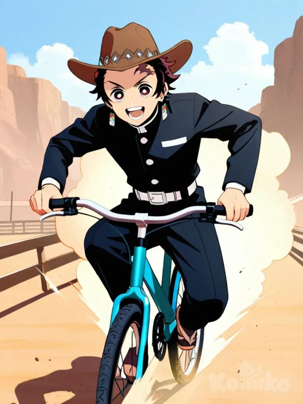@Kamado_Tanjirou, make a rodeo with a bike
