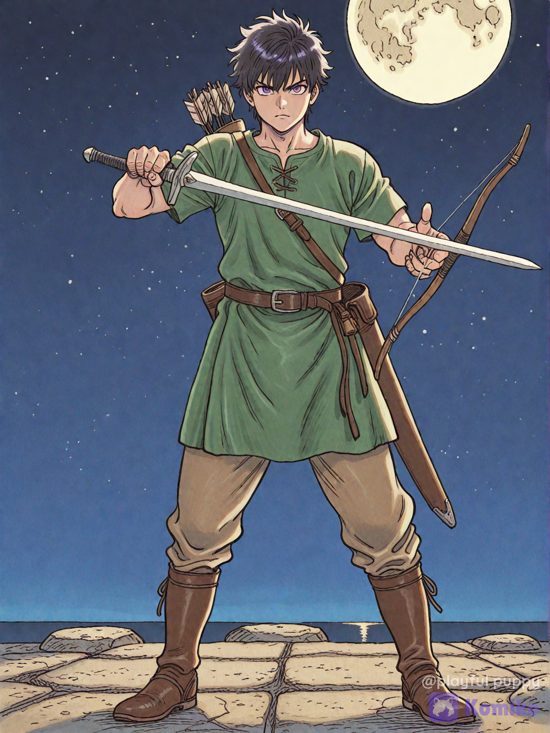 Link with black hair