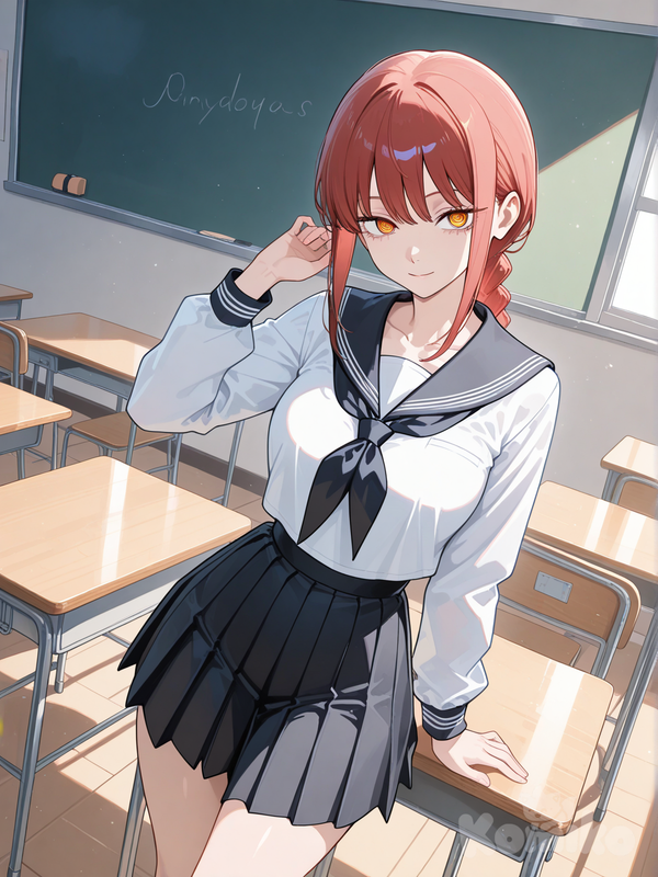 Makima in school
